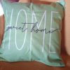 Cuscino 40x40 con scritta colore verde