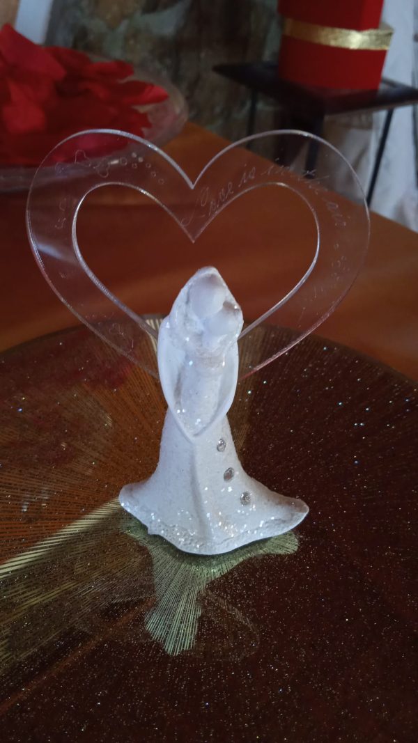 Coppia sposi con cuore innpexglass