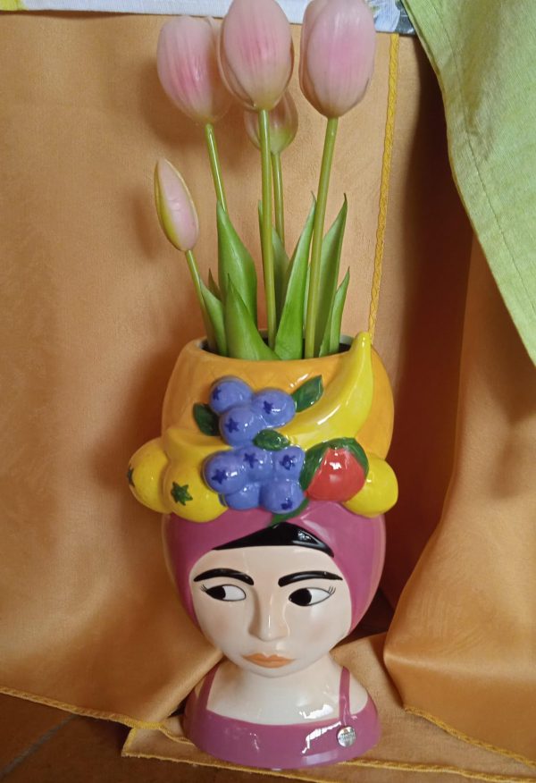 Vaso testa di donna